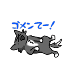 黒犬 クローバー（個別スタンプ：8）