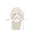 くまのスタンプ  (女の子と男の子)（個別スタンプ：1）