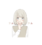 くまのスタンプ  (女の子と男の子)（個別スタンプ：11）