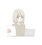 くまのスタンプ  (女の子と男の子)（個別スタンプ：23）