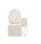 くまのスタンプ  (女の子と男の子)（個別スタンプ：27）