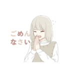 くまのスタンプ  (女の子と男の子)（個別スタンプ：35）