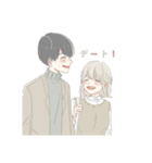 くまのスタンプ  (女の子と男の子)（個別スタンプ：40）