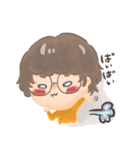 丸眼鏡の子（個別スタンプ：3）