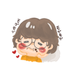 丸眼鏡の子（個別スタンプ：6）