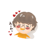 丸眼鏡の子（個別スタンプ：8）
