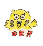 Pi-＆Peko 幸せの黄色い鳥（個別スタンプ：1）