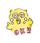 Pi-＆Peko 幸せの黄色い鳥（個別スタンプ：7）