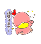 ピンクのあひるん！やわらか敬語（個別スタンプ：11）
