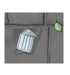 落ちていたマスク（個別スタンプ：18）
