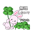 ❤️可愛いピンクウサギちゃんと綺麗な花❤️（個別スタンプ：13）