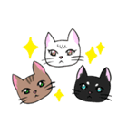 3匹の猫 敬語スタンプ（個別スタンプ：9）