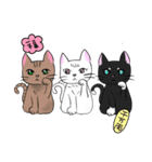 3匹の猫 敬語スタンプ（個別スタンプ：16）