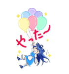 青髪ちゃん BIGスタンプ（個別スタンプ：4）