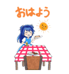 青髪ちゃん BIGスタンプ（個別スタンプ：7）