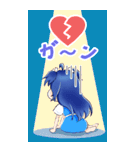 青髪ちゃん BIGスタンプ（個別スタンプ：16）