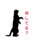 猫のシルエット1（個別スタンプ：11）