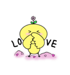 お花ひよこ（個別スタンプ：6）