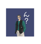 大学生イラスト（個別スタンプ：4）