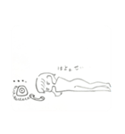 変なラクガキ（個別スタンプ：3）