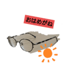 眼鏡は見てる（個別スタンプ：3）