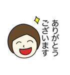 丁寧に伝える女の子（個別スタンプ：7）