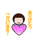 かわいい女の子の敬語スタンプ（個別スタンプ：3）