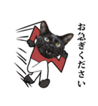 黒猫づくし、まるごと敬語 猫の館ME Vol.2（個別スタンプ：16）