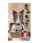 【犬＆猫】絵本みたいなアートな雰囲気（個別スタンプ：7）