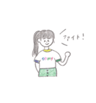 pencil girls（個別スタンプ：7）