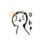 白いファミリーフルver.（個別スタンプ：3）