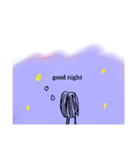 simple  girl  友達へ（個別スタンプ：1）