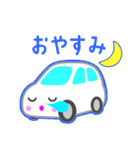 可愛い車【ホワイト】（個別スタンプ：13）