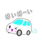 可愛い車【ホワイト】（個別スタンプ：14）