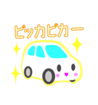 可愛い車【ホワイト】（個別スタンプ：23）