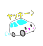 可愛い車【ホワイト】（個別スタンプ：25）