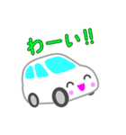 可愛い車【ホワイト】（個別スタンプ：29）