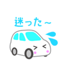 可愛い車【ホワイト】（個別スタンプ：31）