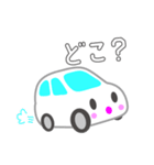 可愛い車【ホワイト】（個別スタンプ：35）