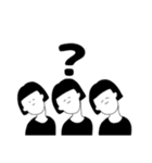 おかっぱとセンター分け（個別スタンプ：14）