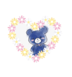 ターコイズブルーくま（個別スタンプ：3）