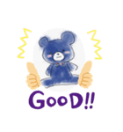 ターコイズブルーくま（個別スタンプ：6）
