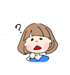 ぱっつん女子のまいにちすたんぷ（個別スタンプ：4）