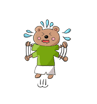 癒されるクマとハチのスタンプ（個別スタンプ：4）