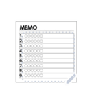 表組で報告＆連絡＆相談、リスト、メモ用（個別スタンプ：4）
