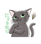 表情豊かな黒ねこ（個別スタンプ：24）