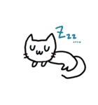 自由気ままな白ネコちゃん（個別スタンプ：6）