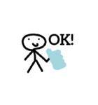 細い人間の日常（個別スタンプ：3）