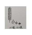 株価チャート（酒田五法・売りサイン）（個別スタンプ：24）
