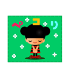 点線ラインのくまりちゃん（個別スタンプ：2）